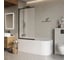 Душевая шторка на ванну BelBagno LUCE-VF-11-90/145-P-NERO 1
