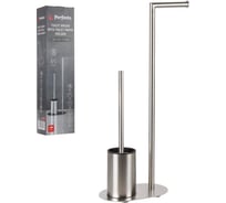 Ершик с держателем для туалетной бумаги PERFECTO LINEA нержавеющая сталь 22-221457