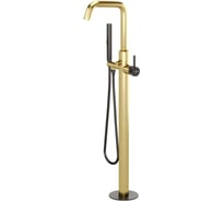 Cмеситель напольный ALLEN BRAU 5.31008-GB31 PRIORITY корпус-зол.,элементы-черн. (367821) 00367821