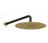 Верхний душ ALLEN BRAU 5.31A17-GB31 PRIORITY Slim,нерж. сталь душ и отраж.-зол.,держ.-черн. (367811) 00367811