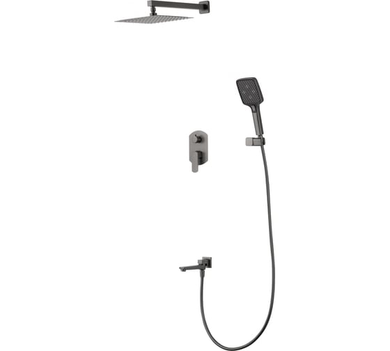 Душевая система встраиваемая Wonzon & Woghand FORZA, Темный графит WW-939031-BGM