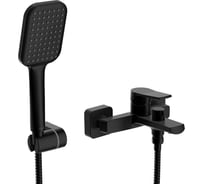 Смеситель для ванны Cersanit CITY с лейкой, однорычажный, черный 68401