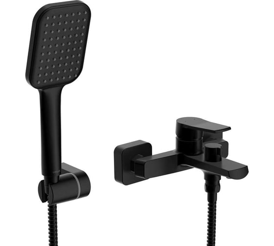 Смеситель для ванны Cersanit CITY с лейкой, однорычажный, черный 68401 1