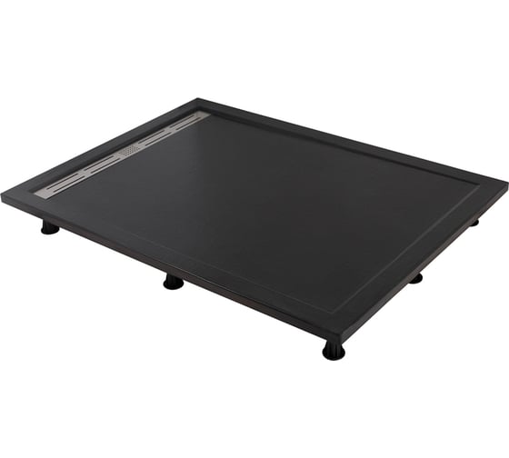 Поддон из искусственного мрамора Cezares, чёрный матовый TRAY-AS-AH-120/90-30-NERO