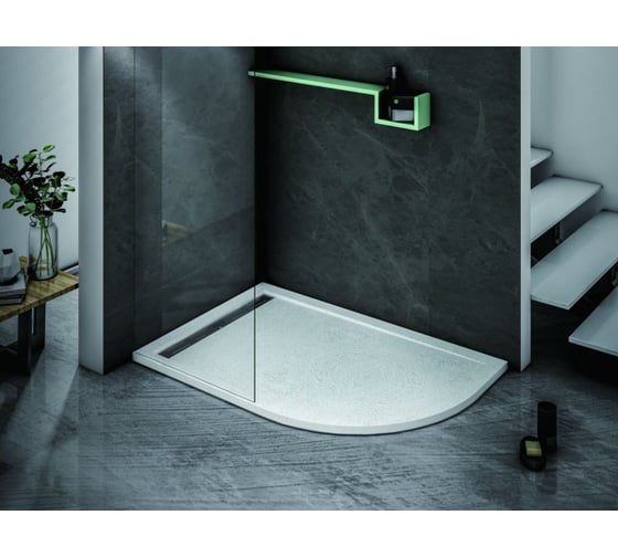 Поддон из искусственного мрамора Cezares TRAY-AS-RH-120/90-550-30-W-L