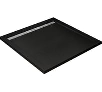 Поддон из искусственного мрамора Cezares, чёрный матовый TRAY-AS-A-90-30-NERO