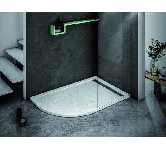 Поддон из искусственного мрамора Cezares TRAY-AS-RH-120/90-550-30-W-R