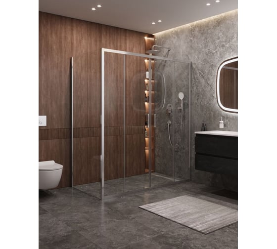 Душевой уголок Cezares MOLVENO-AH-2/1-170/100-C-Cr-IV