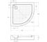 Акриловый поддон Cezares TRAY-A-R-80-550-15-W 2