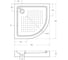 Акриловый поддон Cezares TRAY-A-R-85-550-15-W 2