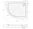 Акриловый поддон Cezares TRAY-A-RH-100/80-550-15-W-R 2
