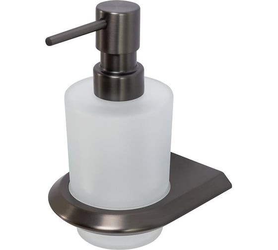 Подвесной диспенсер для мыла Cezares стекло, исполнение оружейная сталь LINER-SOIS-V-GM