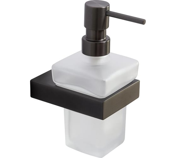 Подвесной диспенсер для мыла Cezares стекло, исполнение оружейная сталь SLIDER-SOIS-V-GM