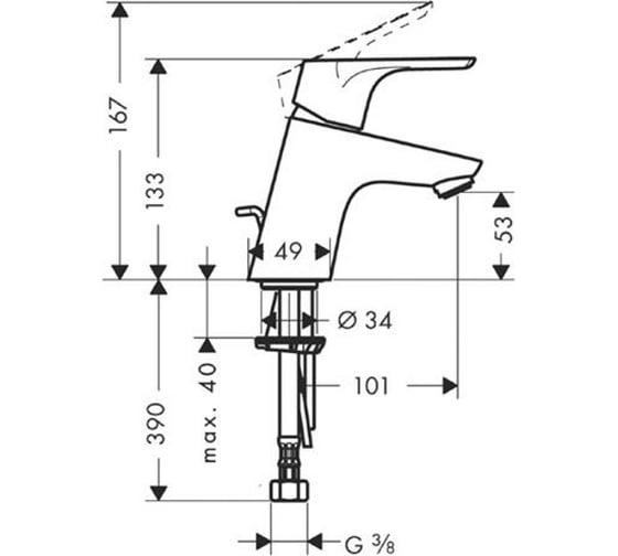 Смеситель для раковины Hansgrohe Focus Е 2 31730000