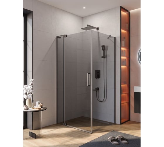 Душевой уголок Cezares SLIDER-AH-1-100-90/100-GRIGIO-GM