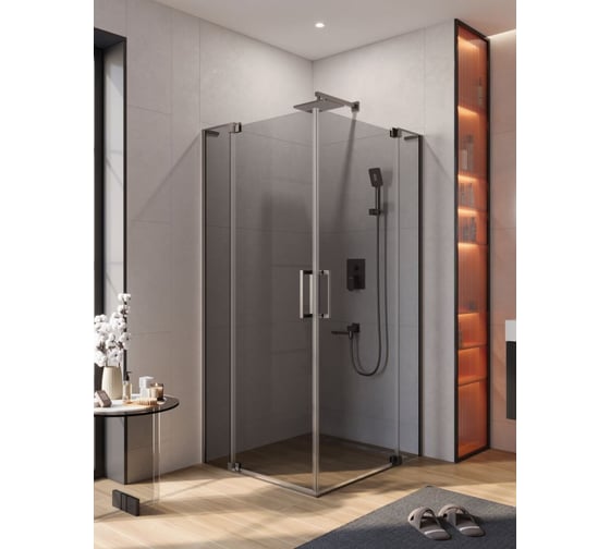 Душевой уголок Cezares SLIDER-AH-2-70/80-90/100-GRIGIO-GM