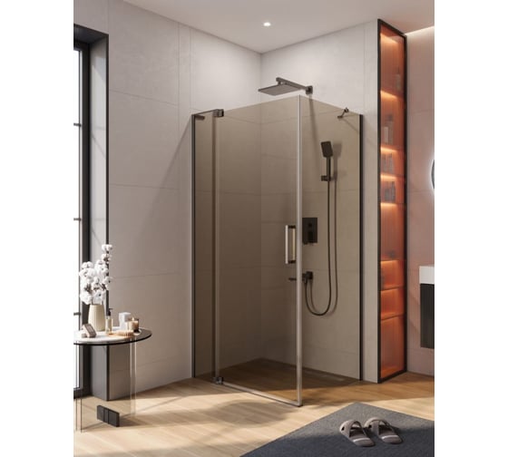 Душевой уголок Cezares SLIDER-AH-1-80-90/100-BR-GM