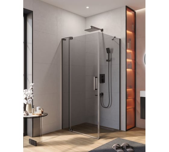Душевой уголок Cezares SLIDER-AH-1-100-70/80-GRIGIO-GM