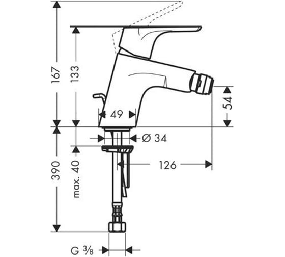 Смеситель для биде Hansgrohe Focus E 2 31920000