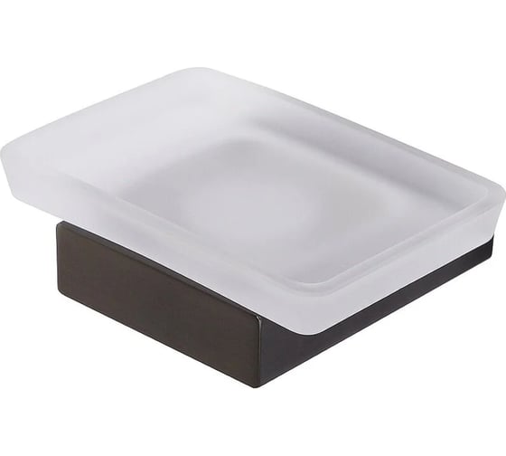 Мыльница подвесная Cezares стекло, исполнение оружейная сталь SLIDER-SODS-GM