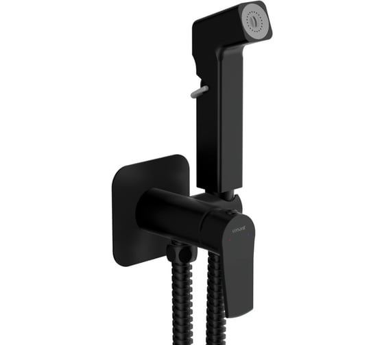 Смеситель с гигиеническим душем Cersanit CITY встраиваемый однорычажный черный 68333