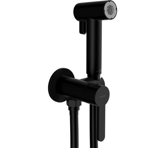 Смеситель с гигиеническим душем Cersanit OLIVA встраиваемый однорычажный черный 68990