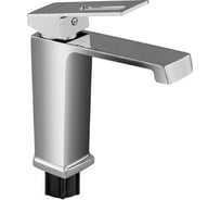 Смеситель для раковины FABIA, шаровый, квадратный корпус, ручка с прорезью, цвет хром 9638