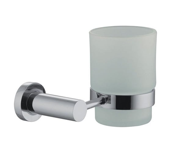 Стакан Fima Carlo Frattini Rotola с настенным держателем, матовое стекло, цвет хром F6003/1CR