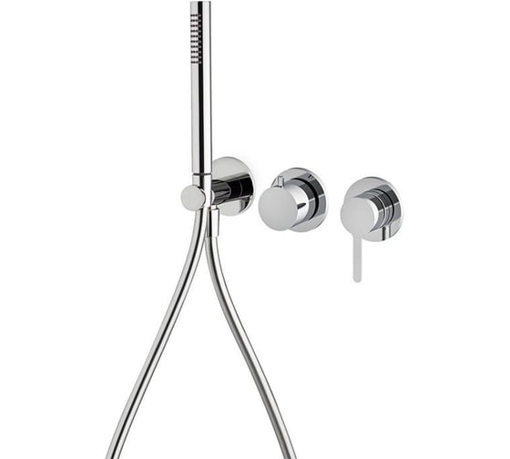 Смеситель для душа Fima Carlo Frattini Snap встраиваемый, 2 источника, с душевым комплектом, цвет хром F3129WX8CR