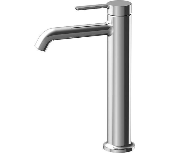 Смеситель для раковины Fima Carlo Frattini Snap h 235 мм, высокий, однорычажный, на 1 отверстие, излив 130 мм, 2 гибких шланга, Click-Clack, цвет хром F3111LCR