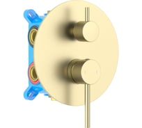 Смеситель для ванны AQUATEK ЕВРОПА, 3 режима (внешняя и скрытая часть), золото AQ1347BG 00000139820