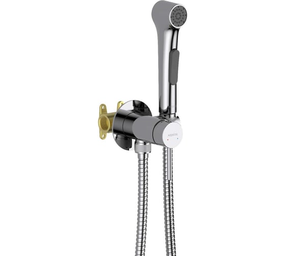 Комплект для гигиенического душа встроенный AQUATEK AQ1020CR ЕВРОПА (Смеситель + гигиеническая лейка + шланг) 00000145294