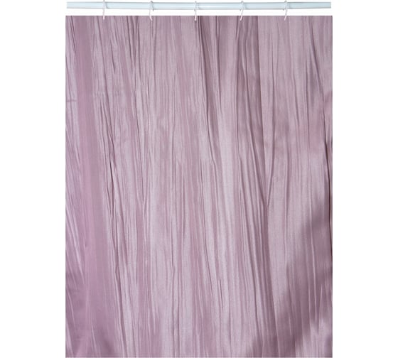 Штора для ванной Zenfort Tafta crash, полиэстер, 180×200 см, лиловая 104037