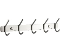 Вешалка для полотенца Brimix с пятью двойными крючками, из нержавеющей стали, хром 572-5