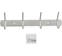 Вешалка для полотенца Brimix с четырьмя двойными крючками, из нержавеющей стали, хром 572-4