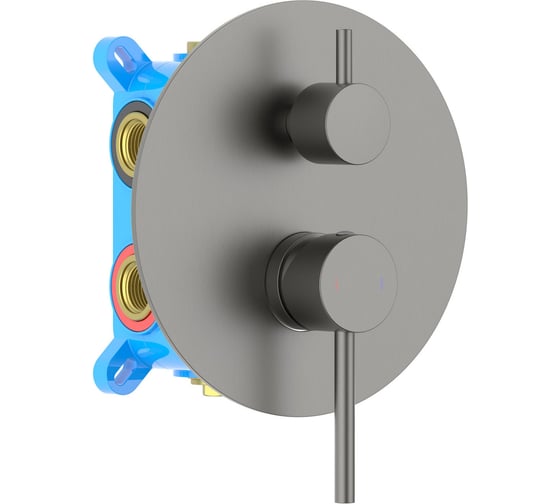 Смеситель для ванны AQUATEK AQ1347BGM ЕВРОПА 3 режима (внешняя и скрытая часть), оружейная сталь 00000139713