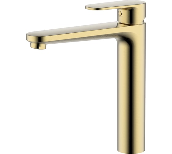 Смеситель для раковины высокий AQUATEK AQ1804BG НИКА 190 без донного клапана, шлиф.золото 00000143075
