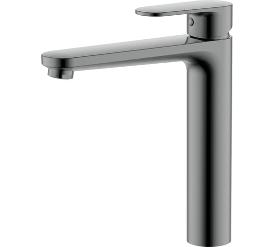 Смеситель для раковины высокий AQUATEK AQ1804BGM НИКА 190 без донного клапана, оружейная сталь 00000143076