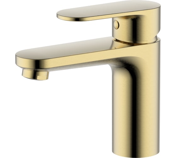 Смеситель для раковины AQUATEK AQ1810BG НИКА 90 без донного клапана, шлиф.золото 00000143072