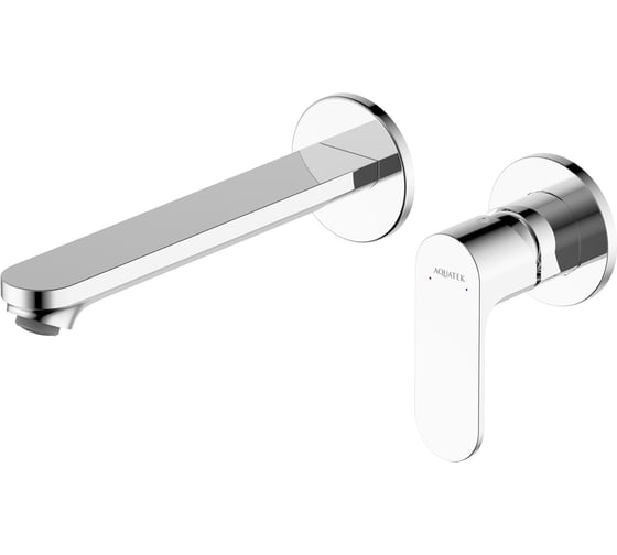 Смеситель для раковины настенный AQUATEK AQ1913CR АЛЬФА (внешняя и скрытая часть) 00000147230