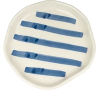 Мыльница Zenfort Ривьера, керамика, синяя полоска 106435