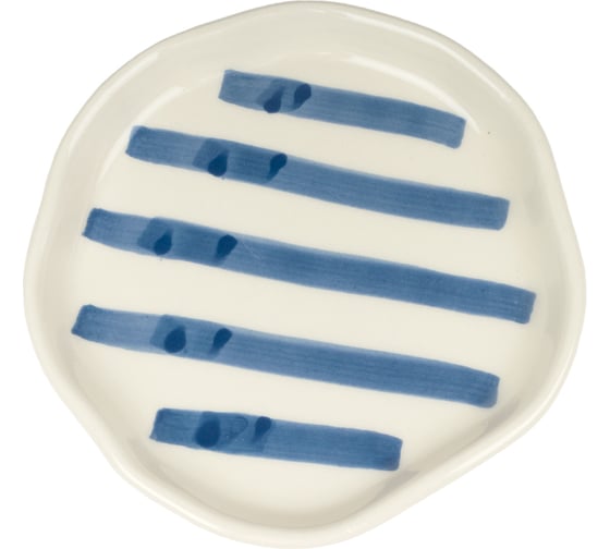 Мыльница Zenfort Ривьера, керамика, синяя полоска 106435