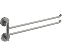 Полотенцедержатель двойной AQUATEK AQ4613BGM БЕТТА оружейная сталь (шлиф. черный хром) 00000139778