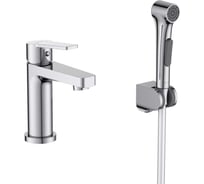 Смеситель для раковины AQUATEK AQ1712CR ЛУГАНО 106 с гигиеническим ручным душем 00000145298