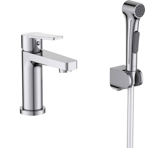 Смеситель для раковины AQUATEK AQ1712CR ЛУГАНО 106 с гигиеническим ручным душем 00000145298