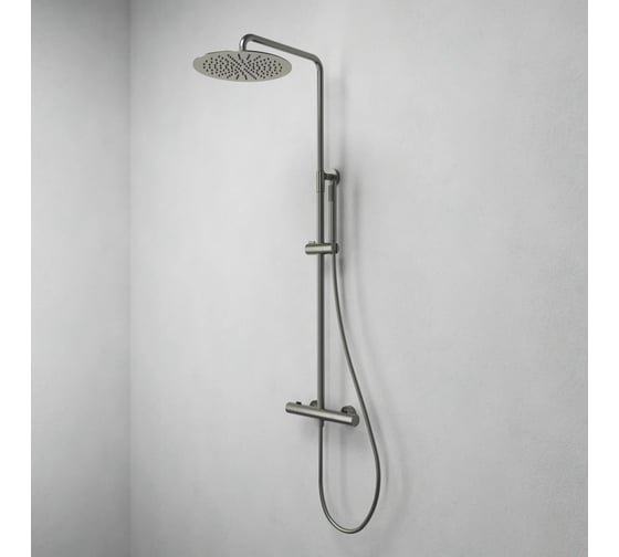 Душевая система Abelsberg Fluida с термостатом для ванны и душа, титан SNS75103BN