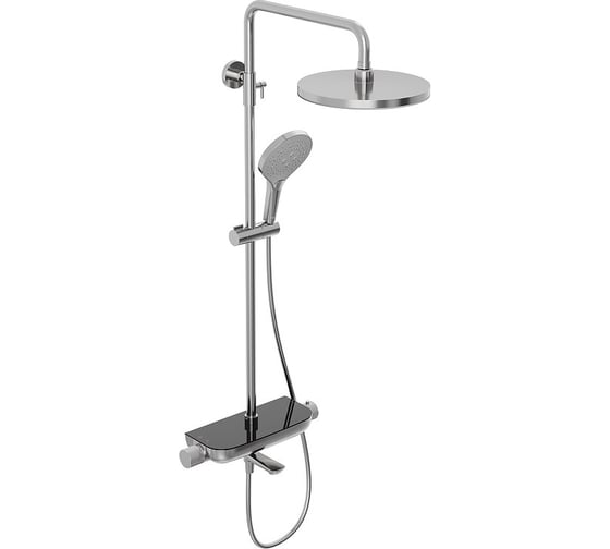 Душевая система Abelsberg Lineara с термостатом и полкой для ванны и душа, глянцевый хром SNS52791CH