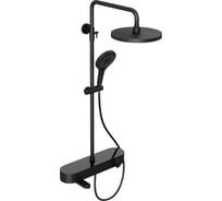 Душевая система Abelsberg Intensa с термостатом и полкой для ванны и душа, вулканический черный SNS52655MB