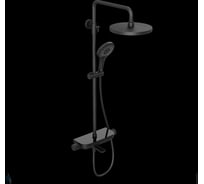 Душевая система Abelsberg Lineara с термостатом и полкой для ванны и душа, вулканический черный SNS52791MB