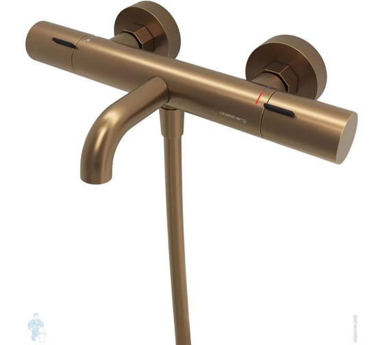 Смеситель для ванны и душа Abelsberg Fluida с термостатом, песчаная медь ERF75101BC